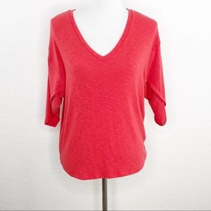 Michael Stars Red V-Neck Top